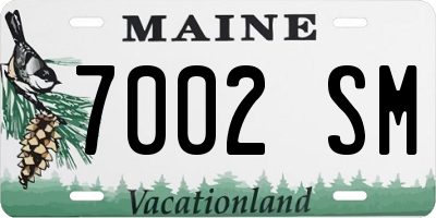 ME license plate 7002SM