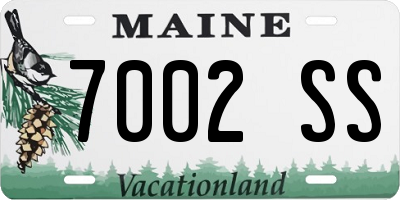 ME license plate 7002SS