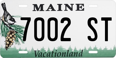 ME license plate 7002ST