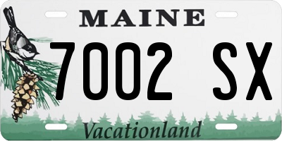 ME license plate 7002SX
