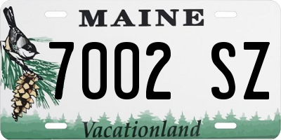 ME license plate 7002SZ