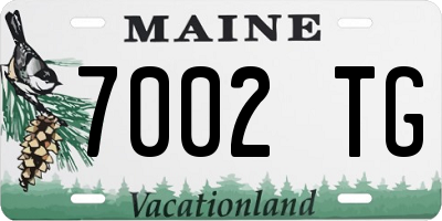 ME license plate 7002TG