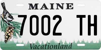 ME license plate 7002TH