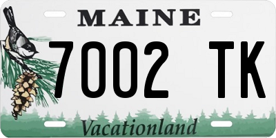 ME license plate 7002TK
