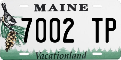 ME license plate 7002TP