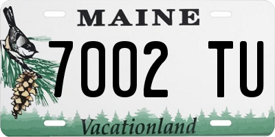 ME license plate 7002TU