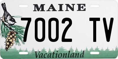 ME license plate 7002TV
