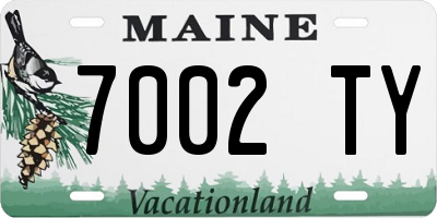 ME license plate 7002TY