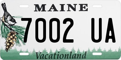 ME license plate 7002UA
