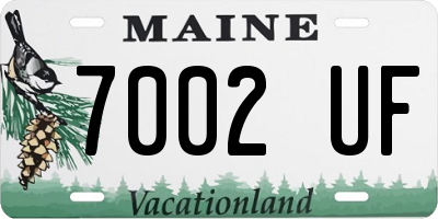 ME license plate 7002UF
