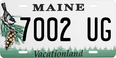 ME license plate 7002UG