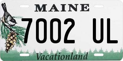 ME license plate 7002UL