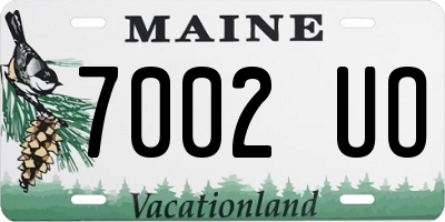 ME license plate 7002UO