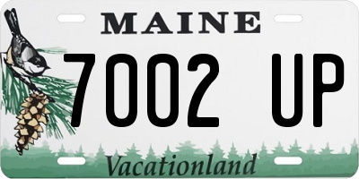 ME license plate 7002UP