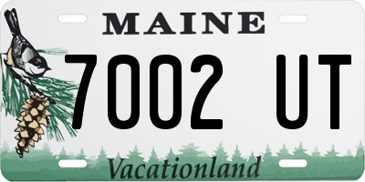 ME license plate 7002UT