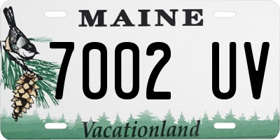 ME license plate 7002UV