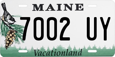 ME license plate 7002UY