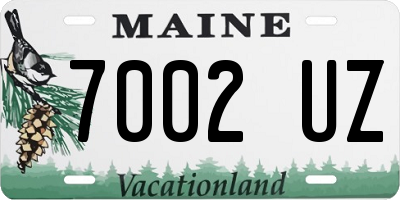 ME license plate 7002UZ