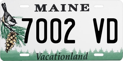 ME license plate 7002VD