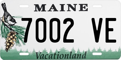 ME license plate 7002VE