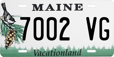 ME license plate 7002VG