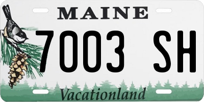 ME license plate 7003SH