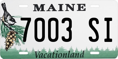 ME license plate 7003SI