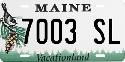 ME license plate 7003SL