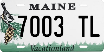 ME license plate 7003TL