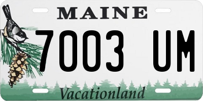 ME license plate 7003UM