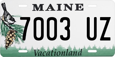 ME license plate 7003UZ