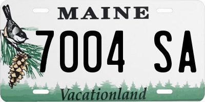 ME license plate 7004SA