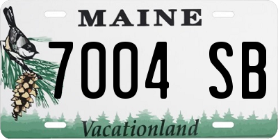 ME license plate 7004SB