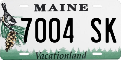 ME license plate 7004SK