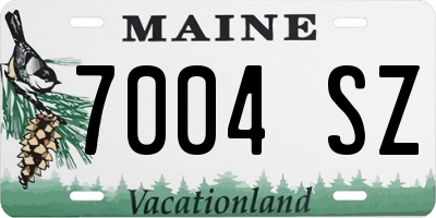 ME license plate 7004SZ
