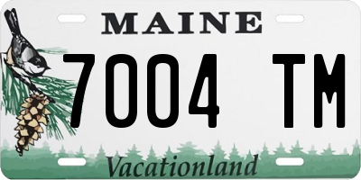 ME license plate 7004TM