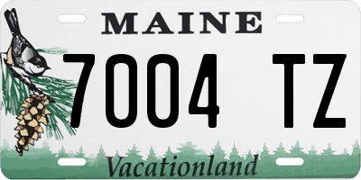 ME license plate 7004TZ