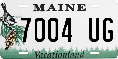 ME license plate 7004UG