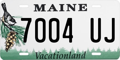 ME license plate 7004UJ