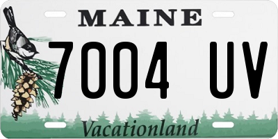 ME license plate 7004UV