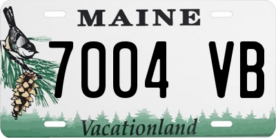 ME license plate 7004VB