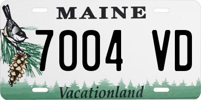 ME license plate 7004VD