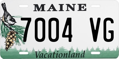 ME license plate 7004VG