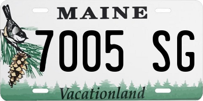 ME license plate 7005SG