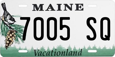 ME license plate 7005SQ