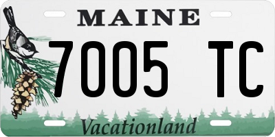 ME license plate 7005TC