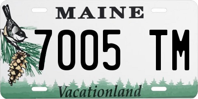 ME license plate 7005TM