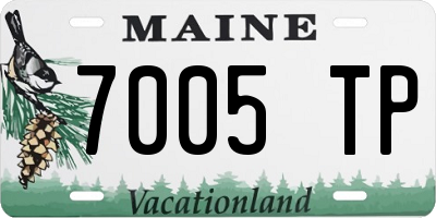 ME license plate 7005TP