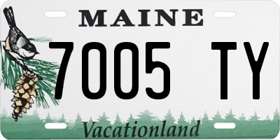 ME license plate 7005TY