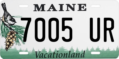 ME license plate 7005UR